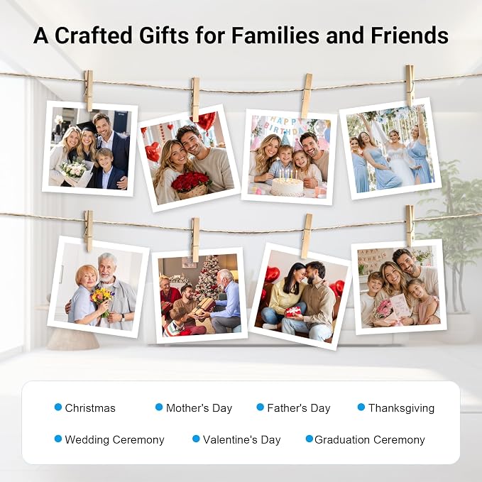 AEEZO Digital Picture Frame, 10.1'' WiFi Electronic Photo Frames with 32GB Memory, 1280 * 800 IPS HD Touch Screen, Auto-Rotate Easy Setup via AiMOR APP, Gifts for Parents and Grandparents White