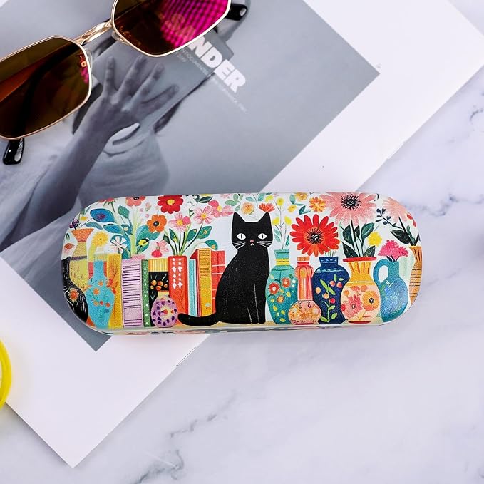 PERFECTSIGHT Hard Shell Eyeglasses Case, Kawaii Protective Glasses Case for Kids, Cute Eyeglass Case for Women Men Girls