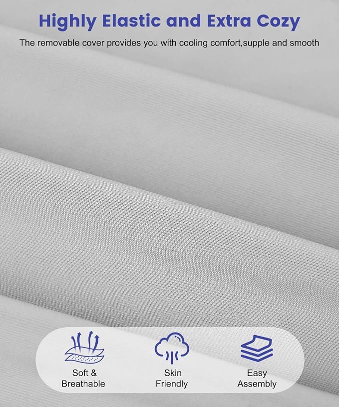Leg Elevation Pillows for After Surgery, 7.8Inch Height Foam Leg Wedge Knee Surgery Recovery Equipment, Knee Replacement Recovery Aids for Ankle Pain Relief, Single Leg Support Wedge