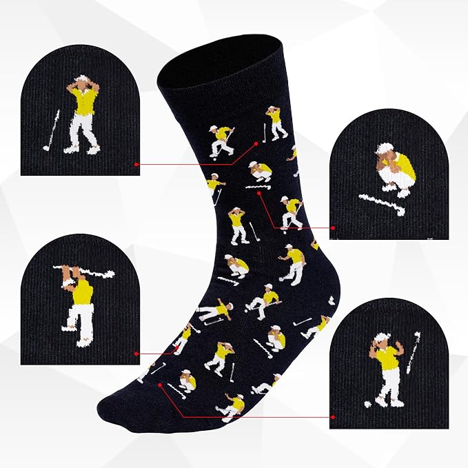 Funny Golf Socks Men 10-13 Size, Novelty Themed Gifts for Golfers | Gifts Ideas for Dad Husband, Gag Gifts for Men Who Have Everything, Birthday Christmas Golf Gifts for Him and Golf Lovers