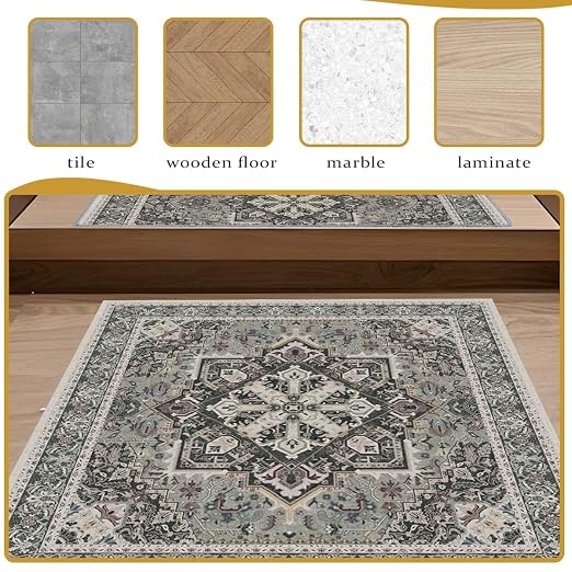 8”x 30” Carpet Stair, Anti-Slip Carpet Treads for Wooden Steps, Self-Adhesive Decorative Stair Runners, Slip-Resistant Treads for Indoor Wooden Staircases (1, Grey, 30X30 inch)