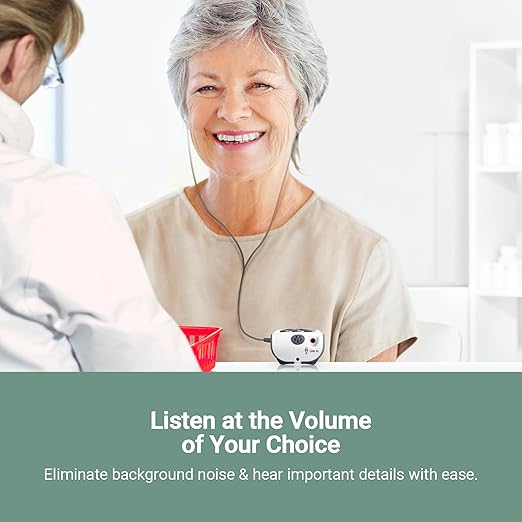 Bellman & Symfon Maxi Classic Hearing Amplifier - Assistive Listening Devices with Noise Isolation - Digital Hearing Amplifiers, Up to 150 Hours Battery Life - Listen to Conversations with Clear Sound