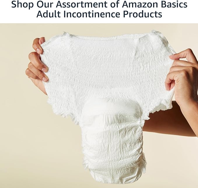 Amazon Basics Unisex Protective Underwear, Overnight Absorbency, Small/Medium, 16 Count (Pack of 2)