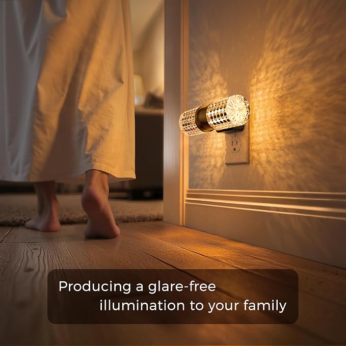 L LOHAS LED Night Light, Modern Night Lights Plug into Wall, 2 Pack | Amber-3000K-5000K Adjustable Color Temperature Night-Light, Dimmable Nightlights, Dusk to Dawn Sensor, Rooms Bathroom Hallway