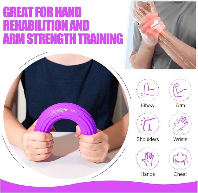 DICYWUDI Flex Therapy Bar and Grip Strength Trainers set, Physical Therapy & Resistance Bar for Golfers Elbow, Tendinitis, Wrist,Forearms Pain, Improve Grip Strength and Relieve Pain