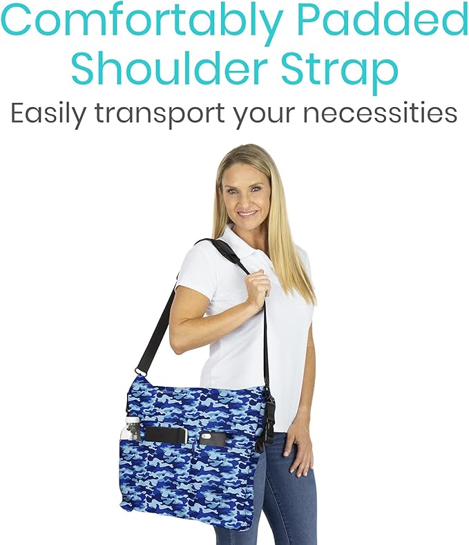 Vive XL Wheelchair Accessories Bag - Waterproof, Scratch-Resistant, Double-Stitched, Machine Washable for Adults, Seniors, 15 Colors - Storage Walker Backpack to Hang on Back
