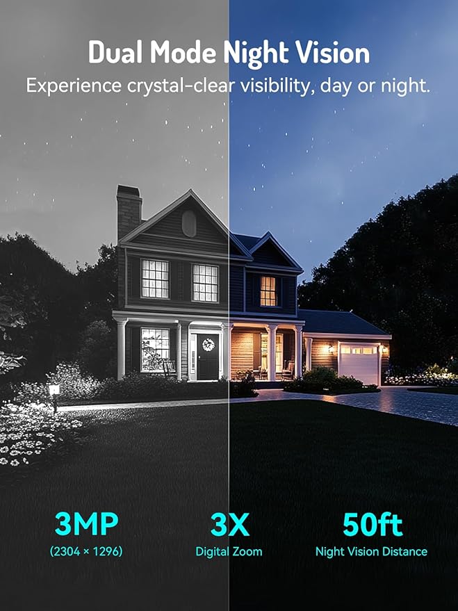blurams Solar Outdoor Camera Wireless, 360° PTZ Security Cameras Wireless Outdoor with Human Auto Tracking, 2K IR/Color Night Vision, Battery Powered, 2.4GHz Only