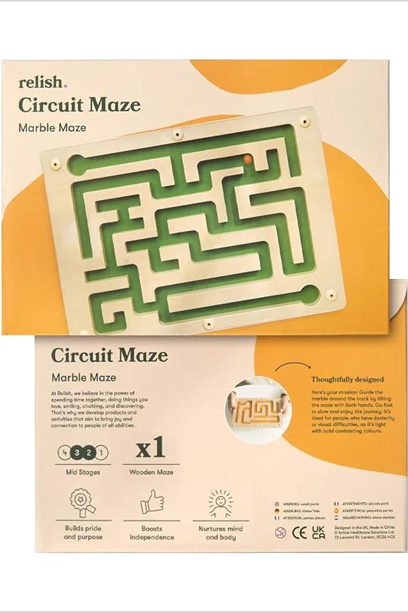 Relish Marble Maze Circuit Game, Dementia Activities for Seniors, Alzheimer's Products
