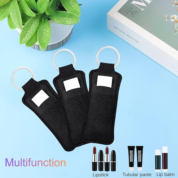 Chapstick Holder Key Chain Lipstick Holder Lip Balm Holder Keychain | Stocking Stuffers Gift, Compatible with Chapstick, Lip Balm and Lipstick, Bag Charm Accessories, Gifts for Women Friend