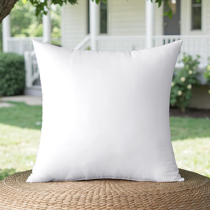 MIULEE 16x16 Inch Outdoor Pillow Insert Throw Pillow Insert | Water-Resistant Premium Outdoor Pillow Stuffer Sham Square for Couch Sofa Patio Furniture Cushion Porch Swing
