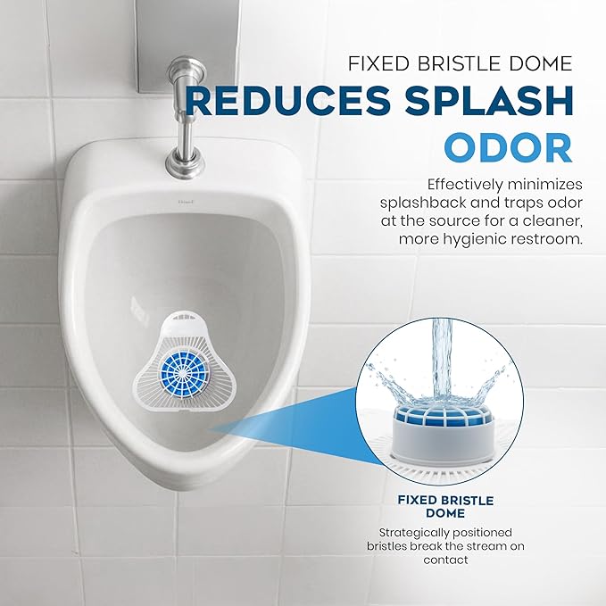Urinal Cakes for Men Bathroom,12 Pack Urinal Screen Deodorizers, Up to 3000 Flushes, Ocean Breeze Scent, Splash-Free Design, Fits All Urinals, Urinal Deodorizer
