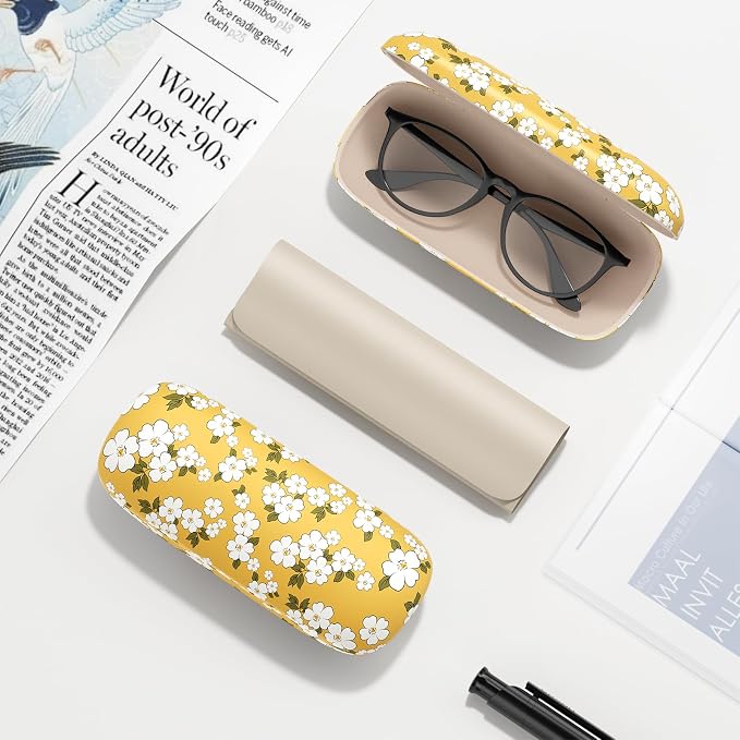 Eyeglasses Case, Hard Shell Protective Case for Glasses, Unisex for Women Men