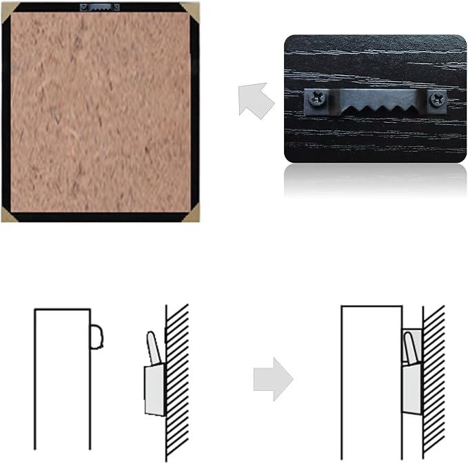 150 Pack Small Sawtooth Picture Hangers Steel Picture Hangers Picture Frames Hangers with Screws Picture Hang Solutions, for Hanging Clock Paintings Artwork Picture Frame Hook Photos (Black )
