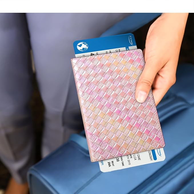 FINTIE Passport Holder, Slim Travel Wallet RFID Blocking Card Case Cover | Passport Cover Protector Essentials with Credit Card Slots, For Women/Men