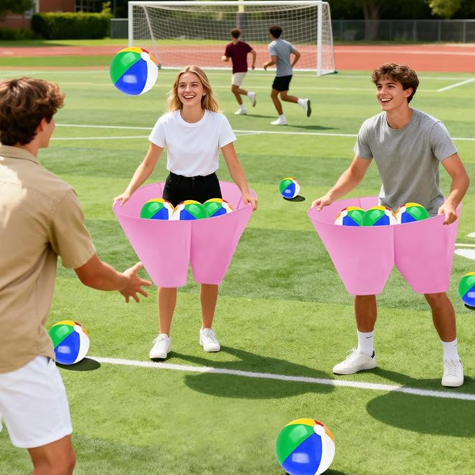 Granny Pants Outdoor Game with 8 Bouncy Balls and 1 Air Pump (Random Colors), 2PCS Granny Pants Game Baby Shower Funny Party Game for Adults & Family, Giant Pants Catch Granny Pants Yard Game