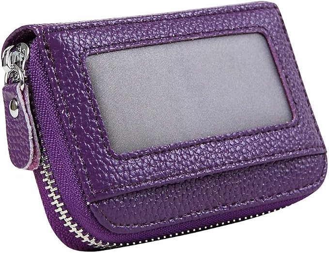 Women's RFID Blocking 12 Slots Credit Card Holder Leather Accordion Wallet