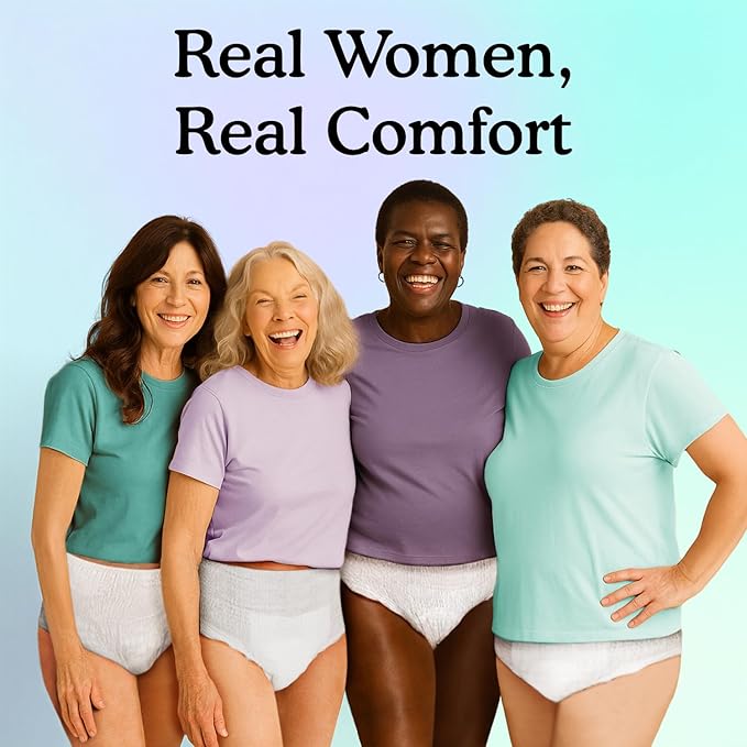 Because Overnight Absorbency Pull Ups - Adult Disposable Incontinence Underwear, Extra Absorbent Nighttime Briefs for Men and Women, White, XLarge, 80 Count (4 Packs of 20)