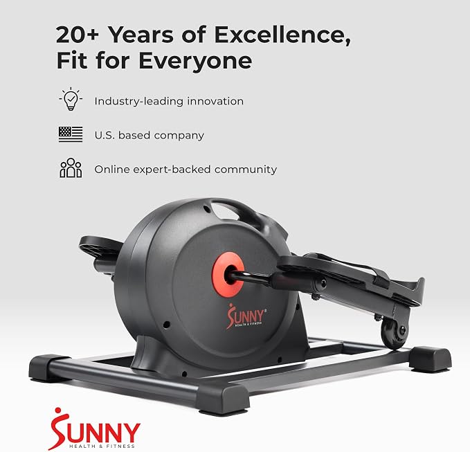 Sunny Health & Fitness Under Desk Pedal Elliptical Machine Leg Exerciser