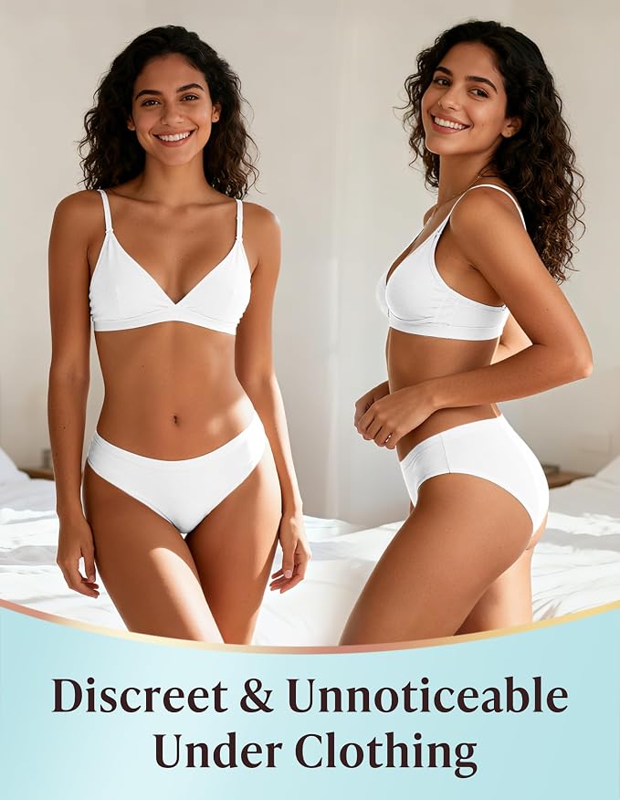 AIRCUTE Washable Leak Proof Incontinence Underwear for Women Absorbency Bladder Control Briefs 70ML,3 Pack (4XL, Black-Beige-White)