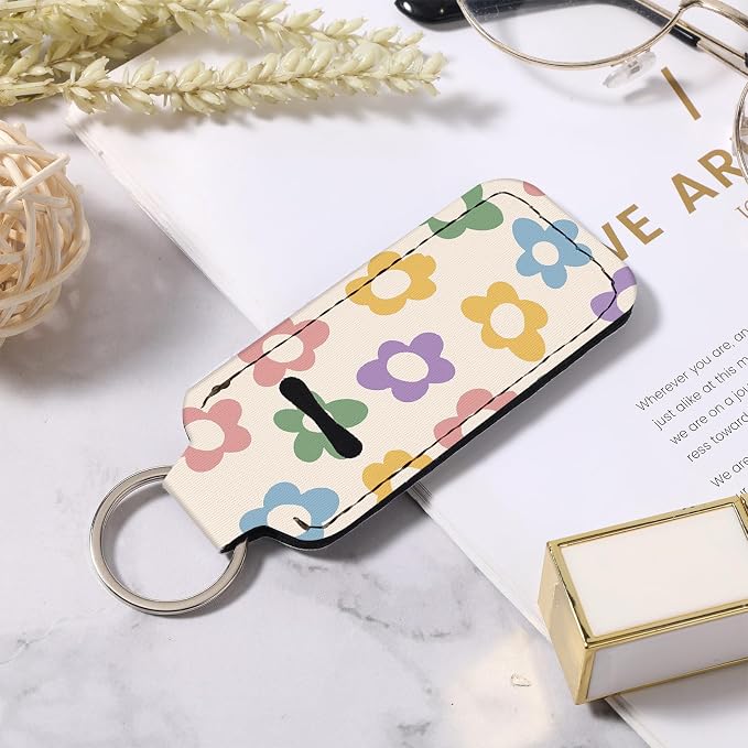Chapstick Holder Keychain Lip Balm Holder with Clip