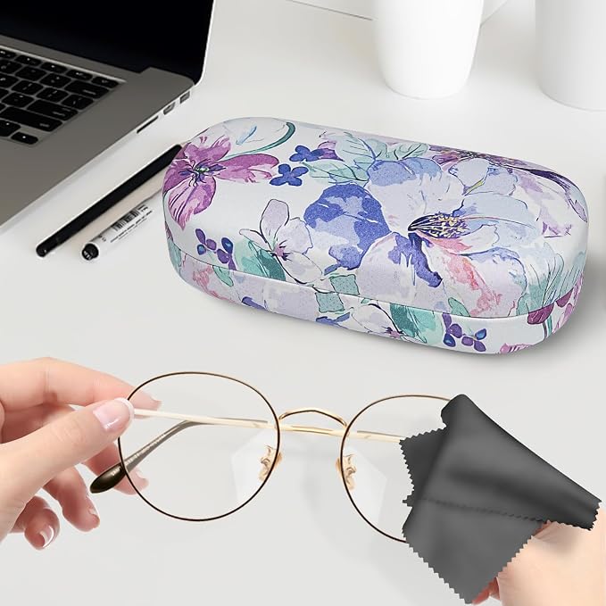 molshine Hard Shell Sunglasses Case,Classic Large Glasses Case for Women Men,Sunglass Eyeglasses