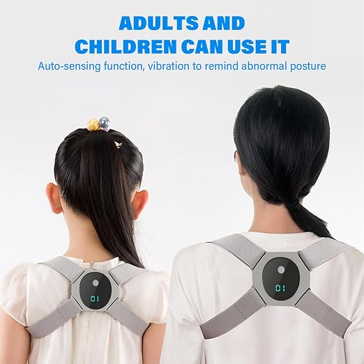 Smart Posture Corrector Adjustable Soft Comfortable Back Straightener Posture Corrector with Smart Sensor Vibration Reminder for Kids Adults, Back Straightener Corre
