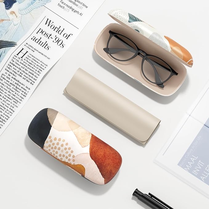Eyeglasses Case, Hard Shell Protective Case for Glasses, Unisex for Women Men