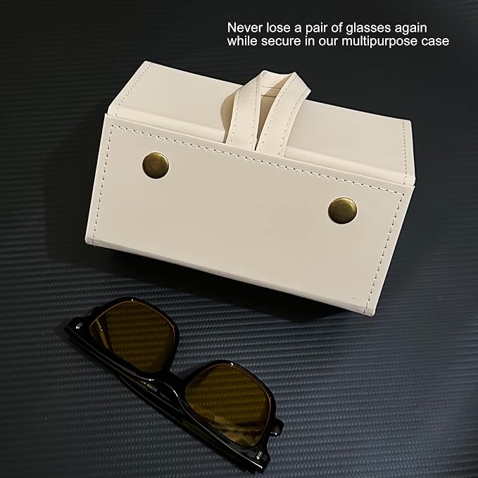 Longjet Sunglasses Organizer Travel Glasses Case 5 Slots Multiple Pairs Eyeglasses Storage Box Hanging Eyewear Holder