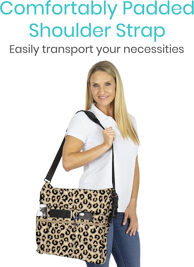 Vive XL Wheelchair Accessories Bag - Waterproof, Scratch-Resistant, Double-Stitched, Machine Washable for Adults, Seniors, 15 Colors - Storage Walker Backpack to Hang on Back