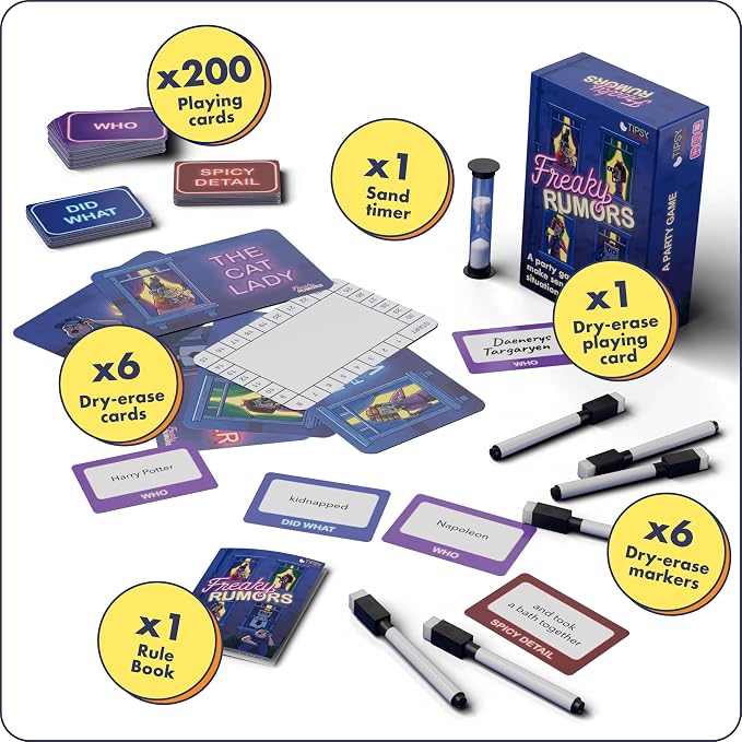 Freaky Rumors® Against Reality — Hilarious Party Card Game for Social Gatherings (3-6 Players) | Fun Ice Breaker for Adults & Family Game Night | Entertaining Board Game for Teens, Adults & Families