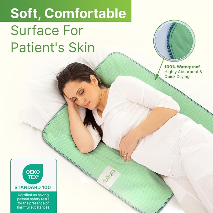 Bed Pads Washable Waterproof 34"x36"- Pack of 4 Incontinence Bed Pads | Washable Pee Pads for Adults - Dementia Products for Elderly & Elderly Assistance Products - Reusable Pee Pads for Dogs & Kid