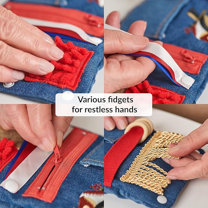 Fidget Wrist Cuff Sensory Toys | Fidget Toys for Dementia | Dementia Products for Elderly | Anxiety Sleeve | Gifts and Activities for Seniors with Alzheimer’s or Dementia