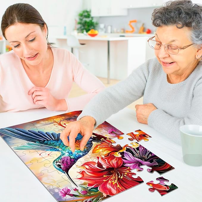 3 Packs 48 Large Piece Puzzle for Seniors - Dementia Puzzles for Elderly Adults,Alzheimerās Puzzles Memory Cognitive Games for Elderly Seniors with 3 Storage Bags