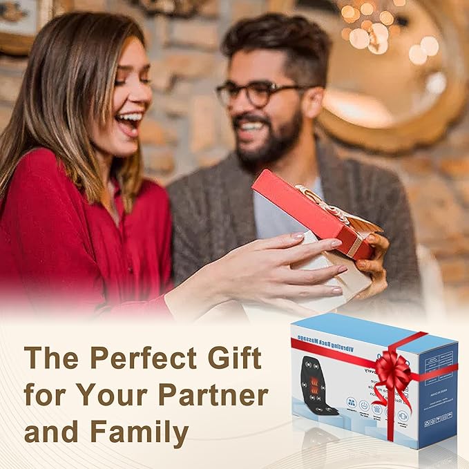 Back Massage Chair Pad with Heat, Back Massager for Back Pain Relief, Chair Massager with Vibration, Portable Massage Chair Pad for Office Use, Gifts for Dad & Mom