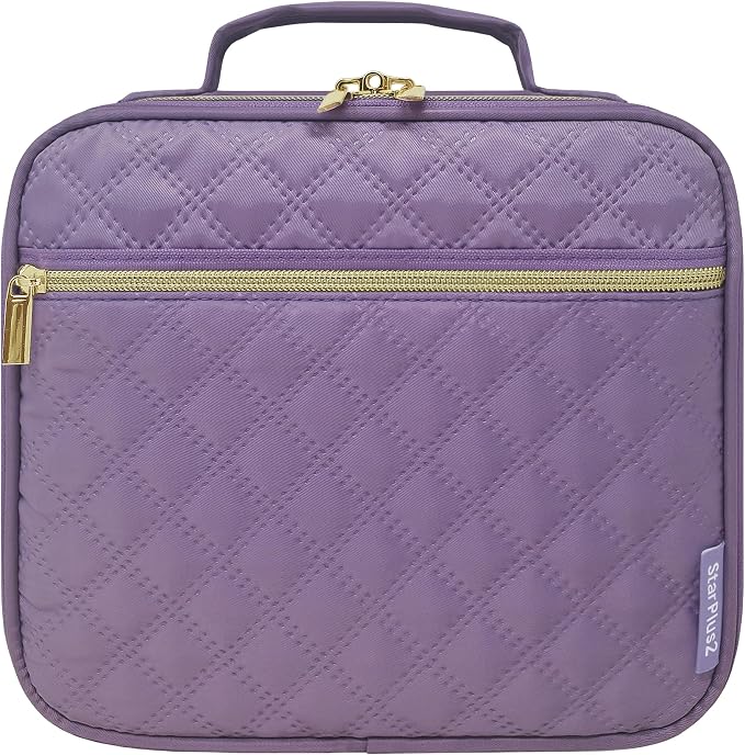 Medium Pill Bottle Organizer, Medicine Bag, Case, Carrier for Medications, Vitamins, and Medical Supplies - Travel Medicine Organizer Home Storage Med Bag - Ultrasonic Purple (Without Lock)