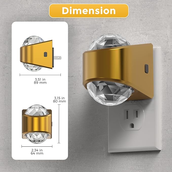 L LOHAS LED Projector Night Light,Night Lights Plug into Wall | Plug in Night Light with Dusk to Dawn Sensor,3000K Soft White,Projector Nightlight for Bathroom Bedroom Hallway