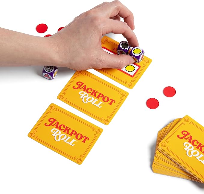 Jackpot Roll by Relatable – A Fast Paced Casino Themed Dice Game for Family Game Night and Games for Adults – Includes 20 Betting Tokens, 50 Cards, 12 Dice and Instructions