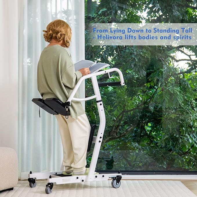 Sit to Stand Lift for Elderly - Stand Assist Patient Lift with Sling, Patient Transfer Lift for Home Care Use, Mobility Lift Assist Transfer Device for Seniors, Adults & Disabled, 400lb Capacity