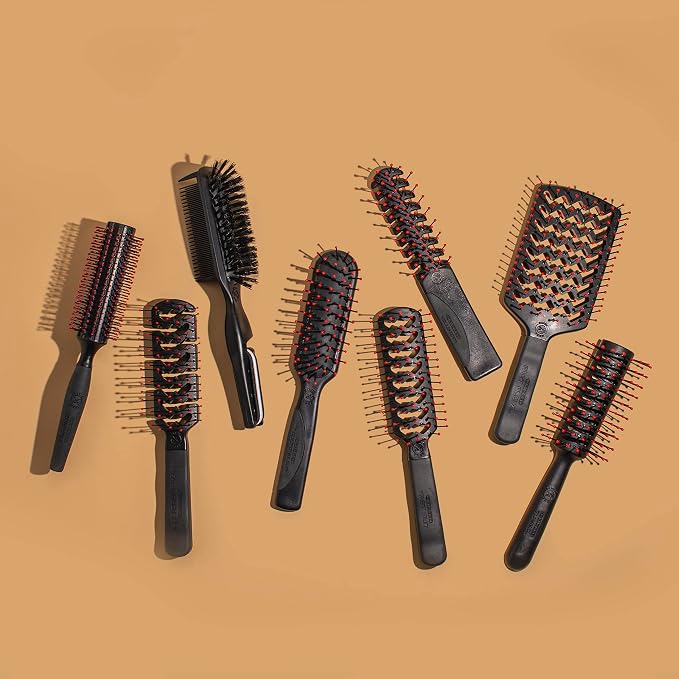 Cricket Static Free Fast Flo Vent Hair Brush - Quick Blow Drying, Easy Styling, and Tangle-Free Detangling for All Hair Types, Long, Short, Thick, Thin, Curly, Straight, and Wavy