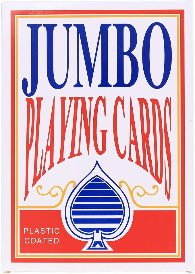 SeptCity Jumbo Playing Cards, 9.5 X 6.7 Inches Super Big Giant Game Theme Party Favors (1 Pack) (6 Times)