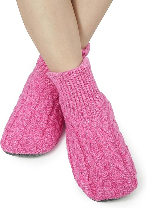 BenSorts Fuzzy Slipper Socks for Women Non Slip House Socks with Grips Gifts