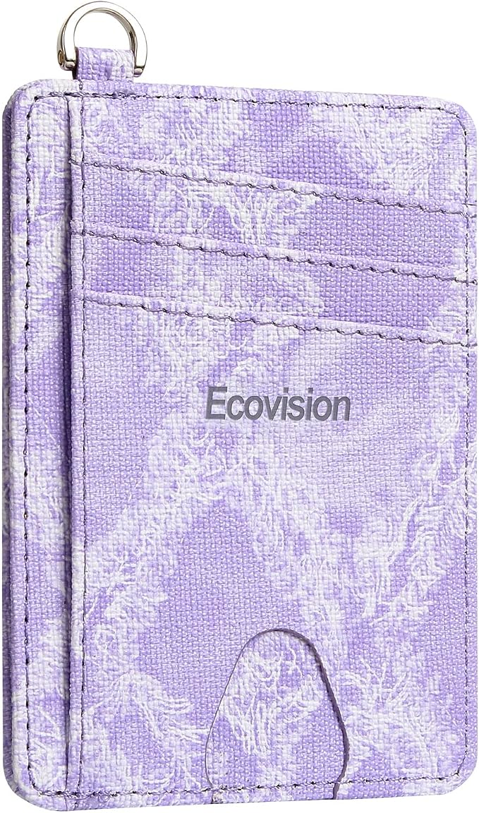 Slim Minimalist Front Pocket Wallet, RFID Blocking Credit Card Holder Wallet with Detachable D-Shackle for Men Women