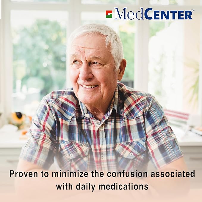 Medcenter Monthly Pill Box Organizer HSA/FSA, 4 Times a Day, Extra Large 31 Daily Pill Cases with Compartments for Vitamins, Supplements, Medication, 31 Day Pill Organizer