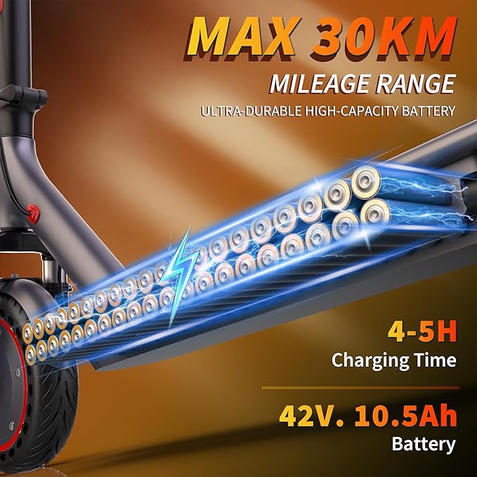 Electric Scooter for Adults- 8.5"/10''/14'' Tires, Up to 19/22MPH by 350W/500W Motor, Max 12/21/23/27/62Miles Long-Range Foldable Commuting Adults Scooter with Double Braking System and App