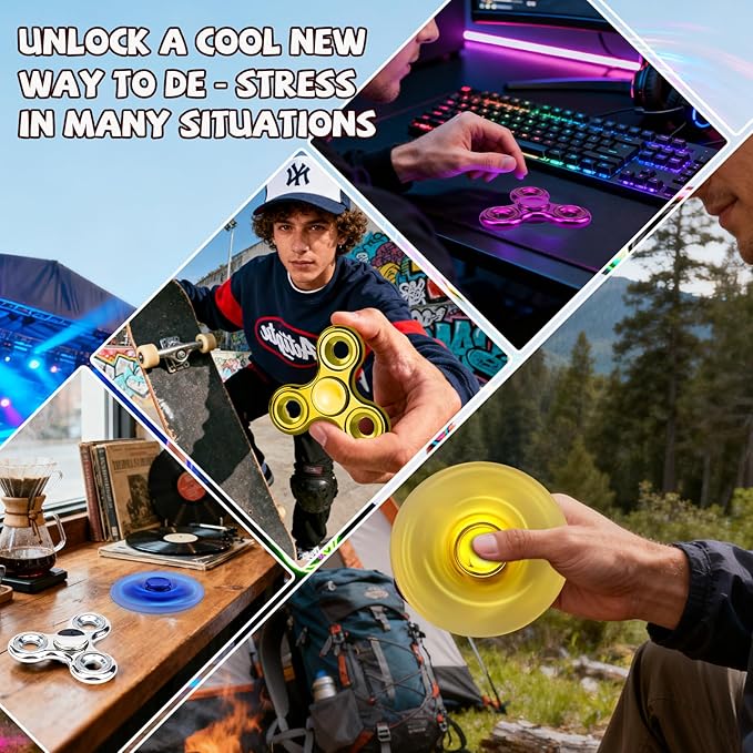 Fidget Toys Adults 5 Pack,Metal Fidget Spinner Stress Reducer,Fidgets for Adults & Teens & Kids Age 6+,Valentines Day Gifts