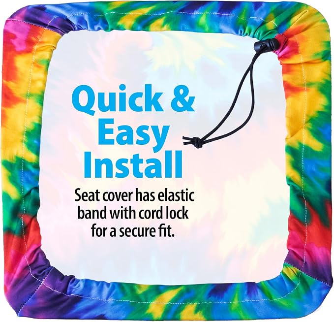 Top Glides Universal Rollator Walker Seat and Backrest Covers (Tie-Dye)
