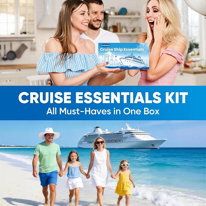 Cruise Essentials 2026,Cruise Must Haves Kit,Magnetic Hooks,Lanyards,Luggage Tags,Waterproof Phone Pouches,Travel Essentials