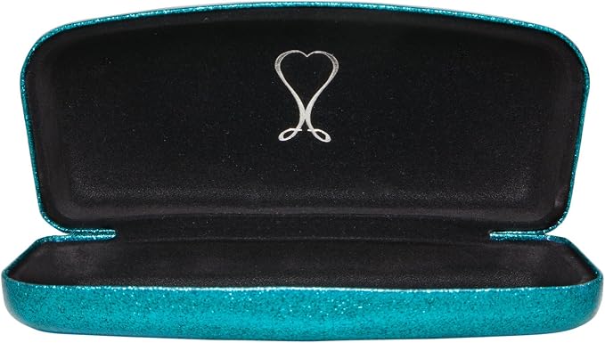 SPUNKYsoul Eye Glasses Case Girl Sparkle Smooth Glitter Hard Shell Eyeglass for Women