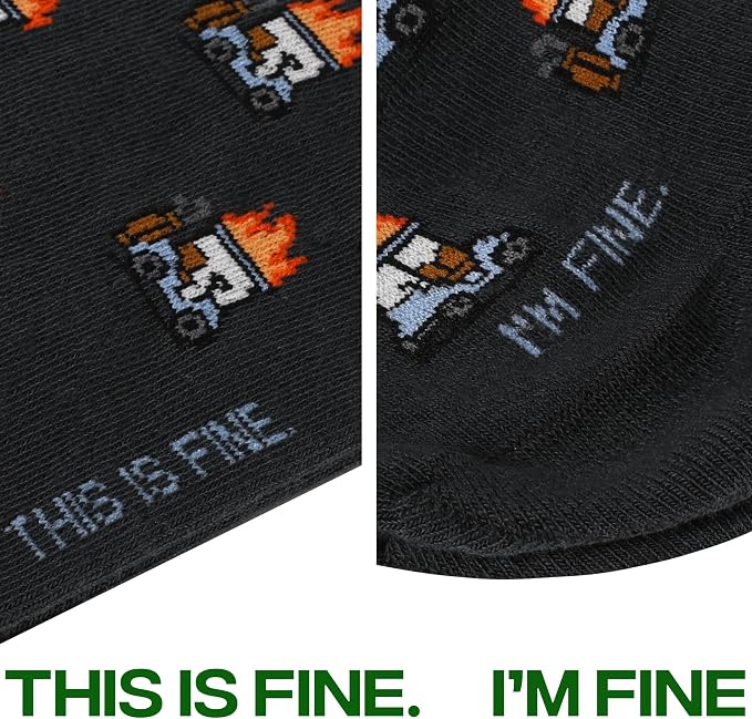 ZEETY Golf Socks – Funny Cart on Fire Novelty Socks, Golf Accessories and Gifts for Men and Women, 1 Pair per Pack, Size 9-13