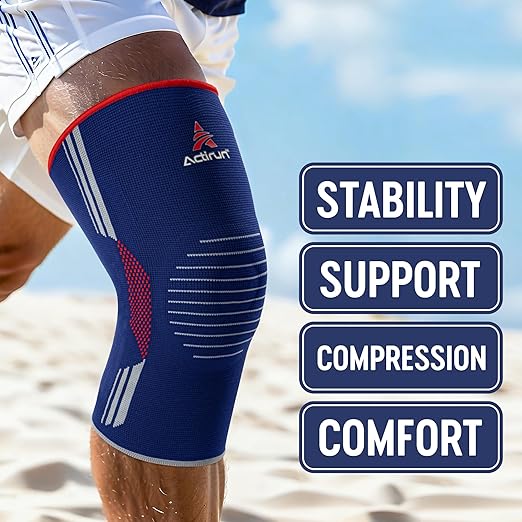 Knee Sleeves for Men & Women with Patella Gel Pad and Side Stabilizers – Compression Meniscus Knee Brace – Knee Pain Support for Arthritis, Tendonitis, ACL, Injury Recovery, Running, Gym, Sports